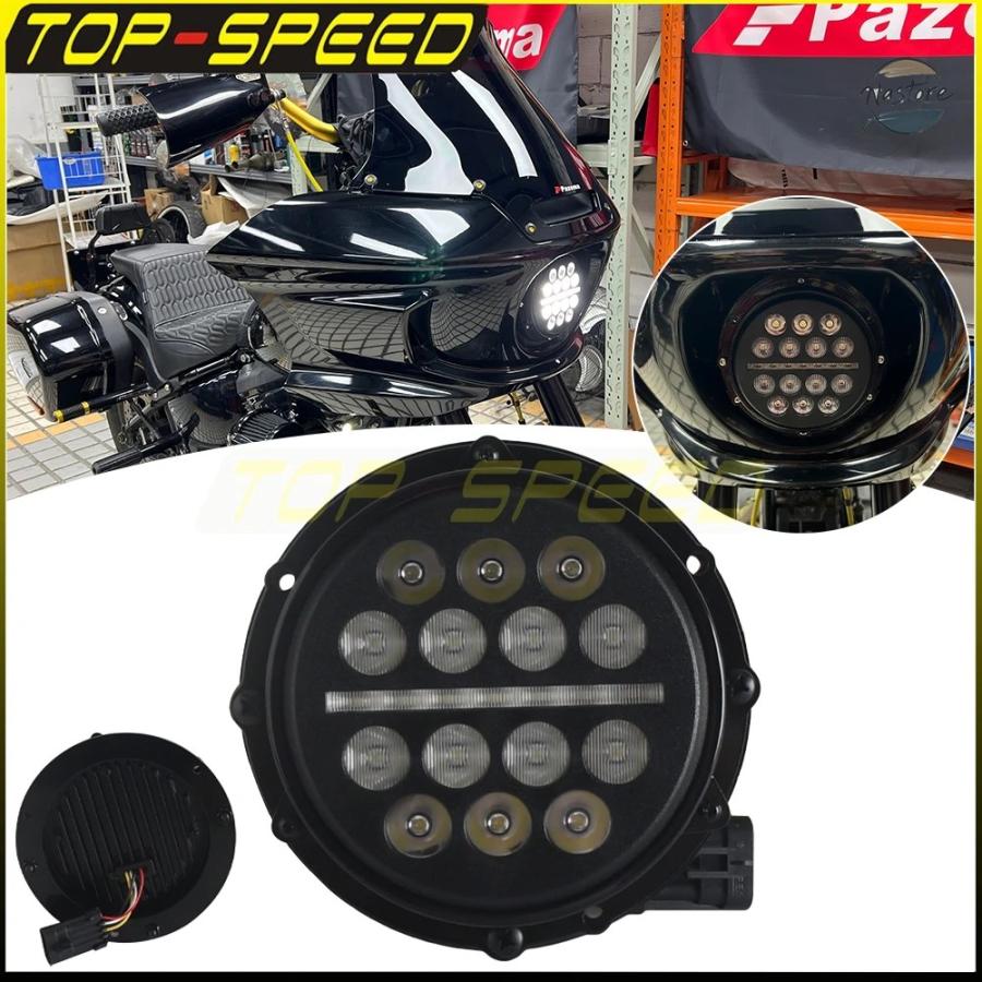 並行輸入品 M8 ヘッド 5 3/4インチライト ヘッドランプ ブラケット カスタムパーツ パーツ アクセサリー_1