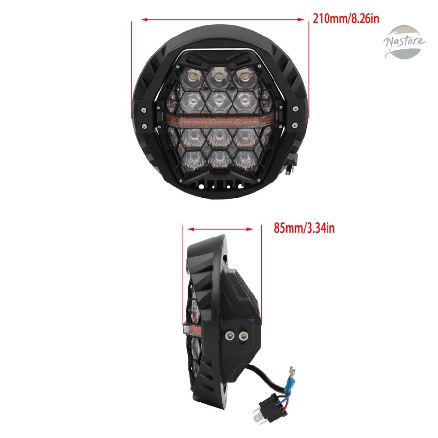 ブランド登録なし - 並行輸入品 自動二輪車 付属品 カスタム一部分 上端 7in LED PE ともし火 DRL カスタム一部分 一部分 付属品