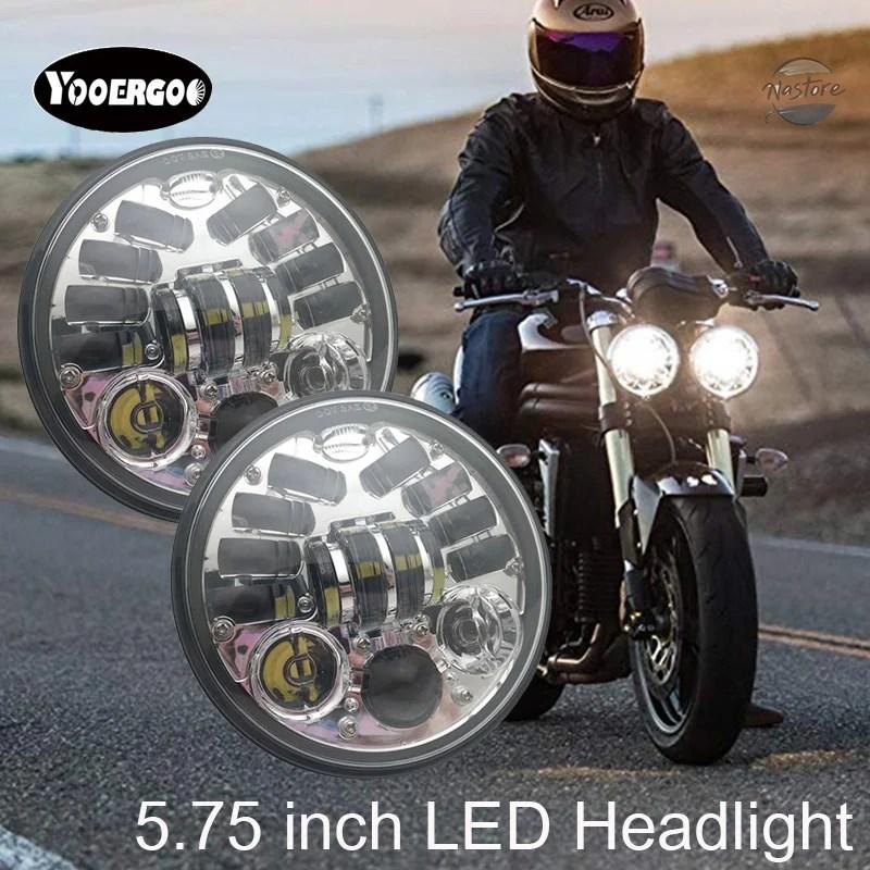 並行輸入品 トライアンフ バイク ヘッド 2X 5.75インチ LED DRL HALO ライト ROCKET III 3 SPEED カスタムパーツ パーツ アクセサリー_5