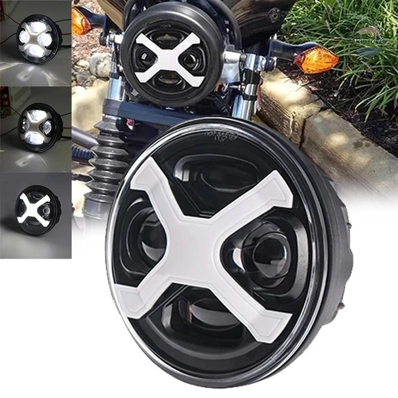 並行輸入品 XL1200 インディアン バイク ヘッド 5.75インチ 5 3/4 LED ライト X ホワイト DRL カスタムパーツ パーツ アクセサリー_2