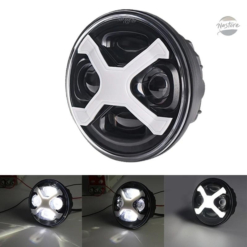 並行輸入品 XL1200 インディアン バイク ヘッド 5.75インチ 5 3/4 LED ライト X ホワイト DRL カスタムパーツ パーツ アクセサリー_3