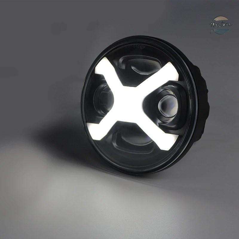 並行輸入品 XL1200 インディアン バイク ヘッド 5.75インチ 5 3/4 LED ライト X ホワイト DRL カスタムパーツ パーツ アクセサリー_6
