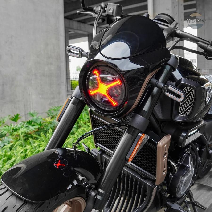並行輸入品 インディアン バイク ヘッド 5.75インチ LEDライト
