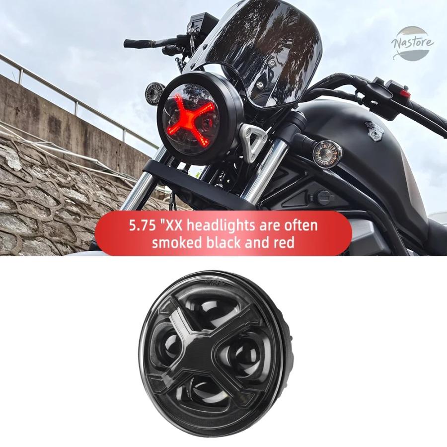 並行輸入品 インディアン バイク ヘッド 5.75インチ LEDライト