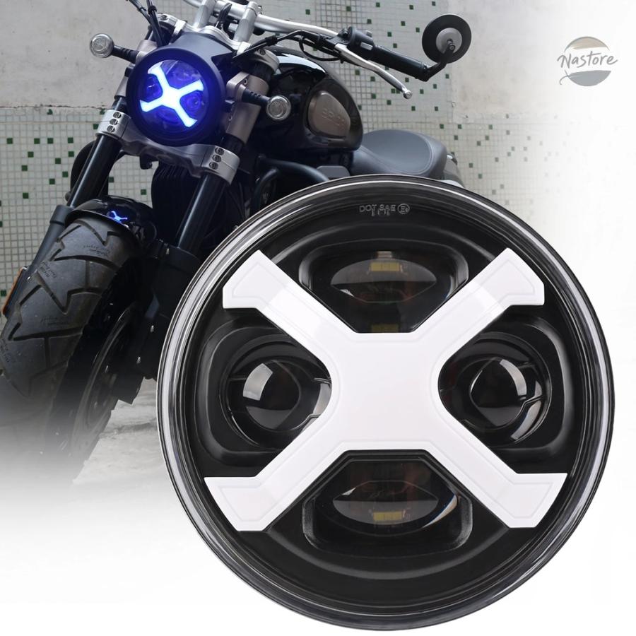並行輸入品 X48 バイク ヘッドライト ヘッド 5.75インチ LED ライト 5