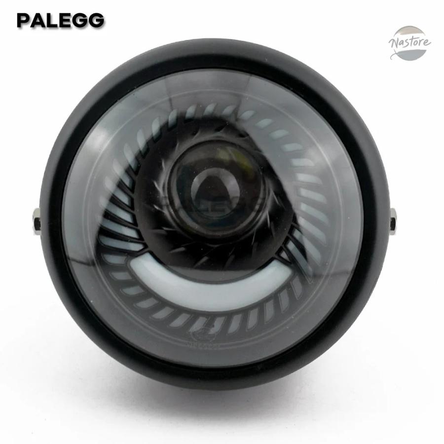 並行輸入品 バイク カバー ヘッド 6.5インチ ライト LED ラウンド ヘッドランプ メッシュ カスタムパーツ パーツ アクセサリーの画像