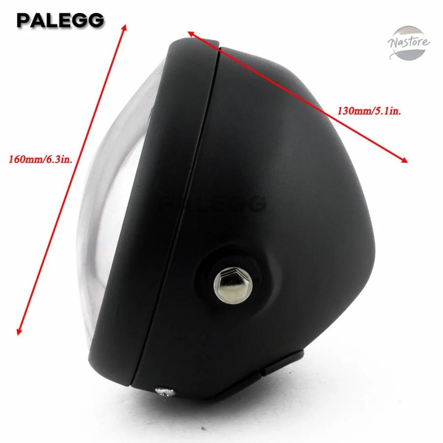 並行輸入品 バイク カバー ヘッド 6.5インチ ライト LED ラウンド ヘッドランプ メッシュ カスタムパーツ パーツ アクセサリーの画像