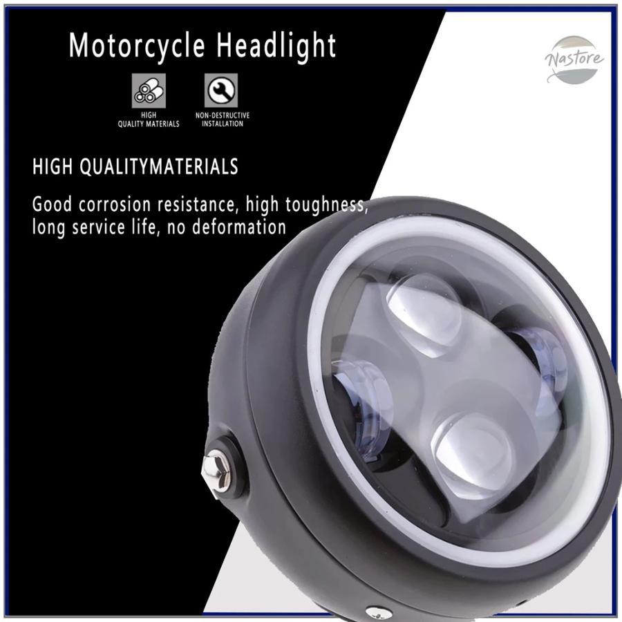 並行輸入品 CG125 スズキ バイク アクセサリー カスタム ヘッド HONGDA 汎 5.7インチ ライト カスタムパーツ パーツ アクセサリーの画像