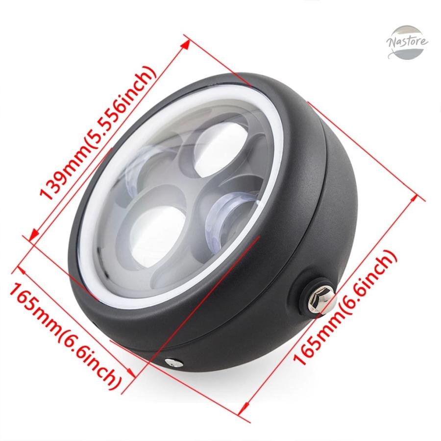 並行輸入品 CG125 スズキ バイク アクセサリー カスタム ヘッド HONGDA 汎 5.7インチ ライト カスタムパーツ パーツ アクセサリーの画像