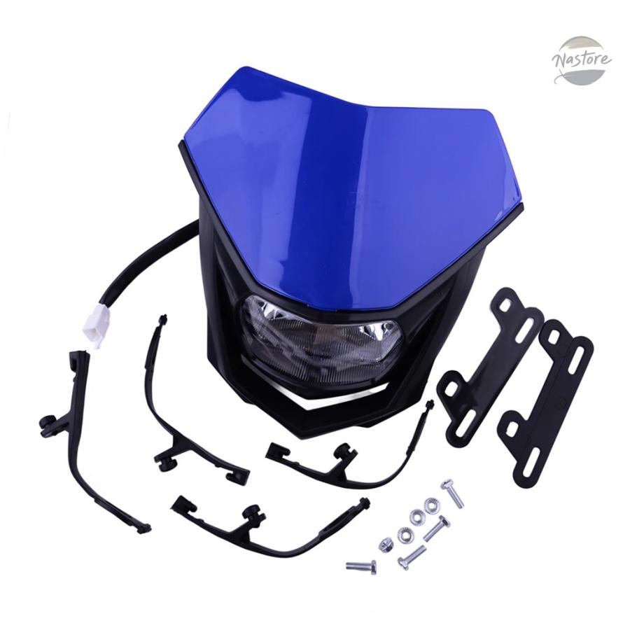 並行輸入品 H4 バイク フロント ヘッド ブルー ダート ライト ヘッドランプ カスタムパーツ パーツ アクセサリー_1