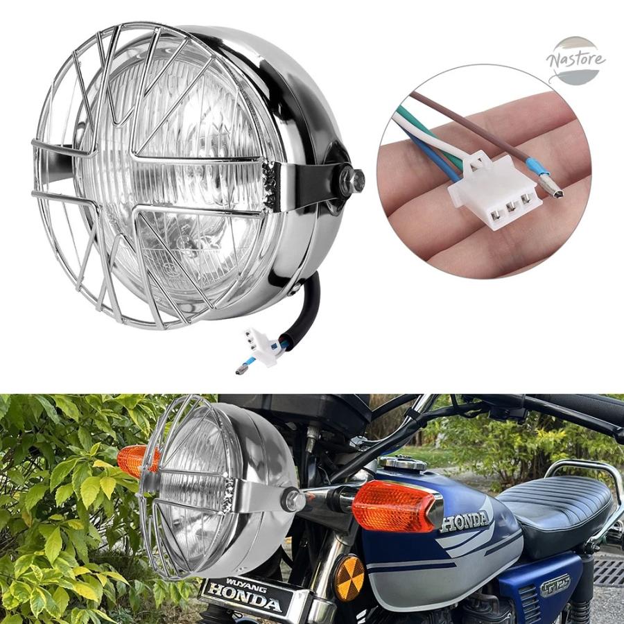 並行輸入品 GN125 バイク カバー グリル フロント ヘッド ヴィンテージライト ラウンド カスタムパーツ パーツ アクセサリーの画像