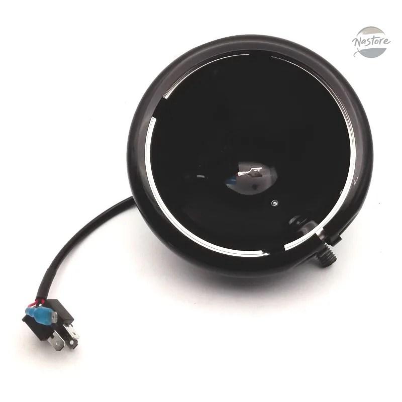 並行輸入品 カバー ヘッド 5.75インチ LED ブラック ライト ハウジング ハーレー カスタムパーツ パーツ アクセサリー_3