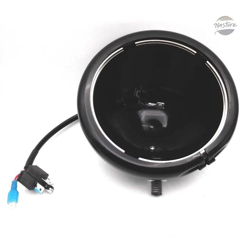 並行輸入品 カバー ヘッド 5.75インチ LED ブラック ライト ハウジング ハーレー カスタムパーツ パーツ アクセサリー_7