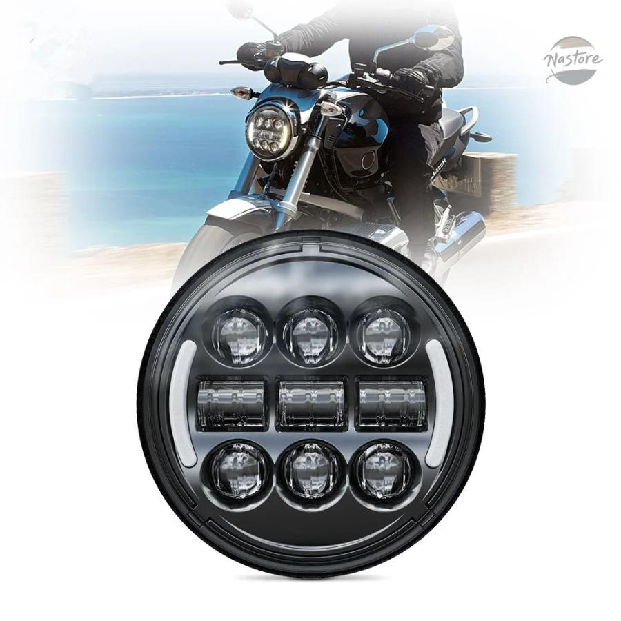 並行輸入品 ホンダ バイク ヘッド 汎 5 3/4インチ 5.75インチ LED カー ライト ハーレー カスタムパーツ パーツ アクセサリー_8