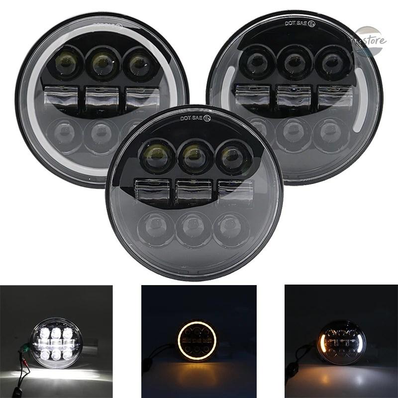 並行輸入品 ホンダ バイク ヘッド 汎 5 3/4インチ 5.75インチ LED カー ライト ハーレー カスタムパーツ パーツ アクセサリー_10