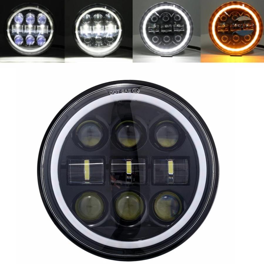 並行輸入品 ホンダ バイク ヘッド 汎 5 3/4インチ 5.75インチ LED カー ライト ハーレー カスタムパーツ パーツ アクセサリー_11