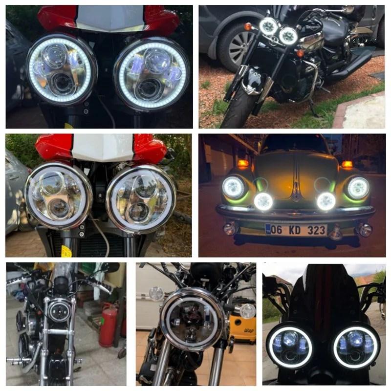 並行輸入品 ホンダ バイク ヘッド 汎 5 3/4インチ 5.75インチ LED カー ライト ハーレー カスタムパーツ パーツ アクセサリー_12