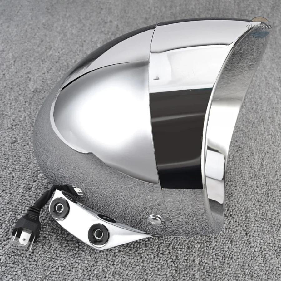 ブランド登録なし - 並行輸入品 ホンダ 自動二輪車 カスタム スズキ 頭顱 ともし火 LED 5.75in ハーレー カスタム一部分 一部分 装身具
