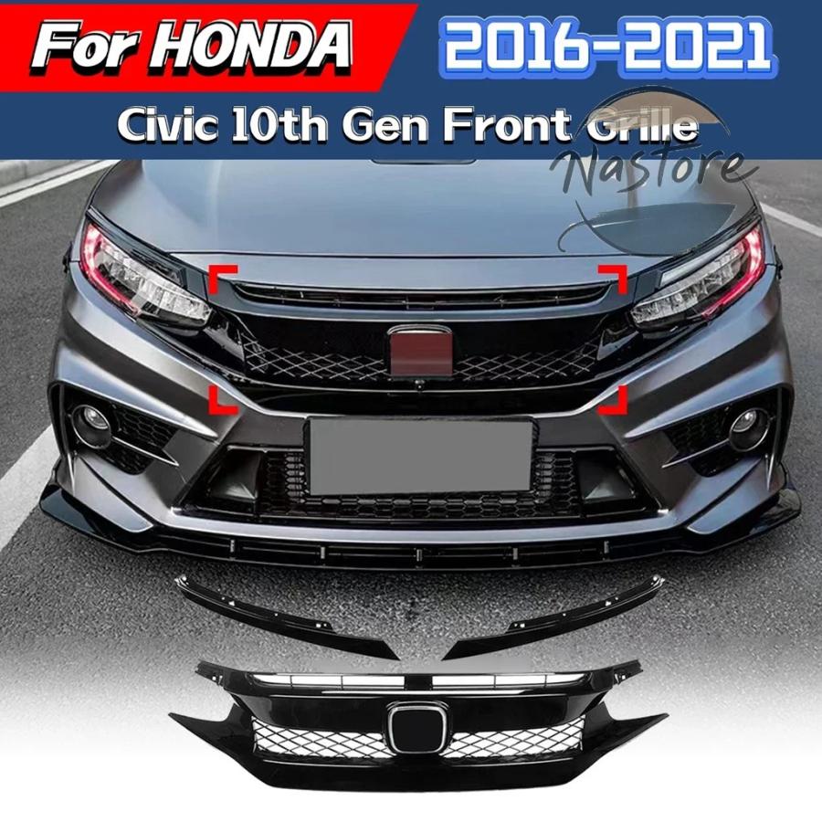 並行輸入品 ホンダ honda グリル シビック フロント 10代目 2016-21