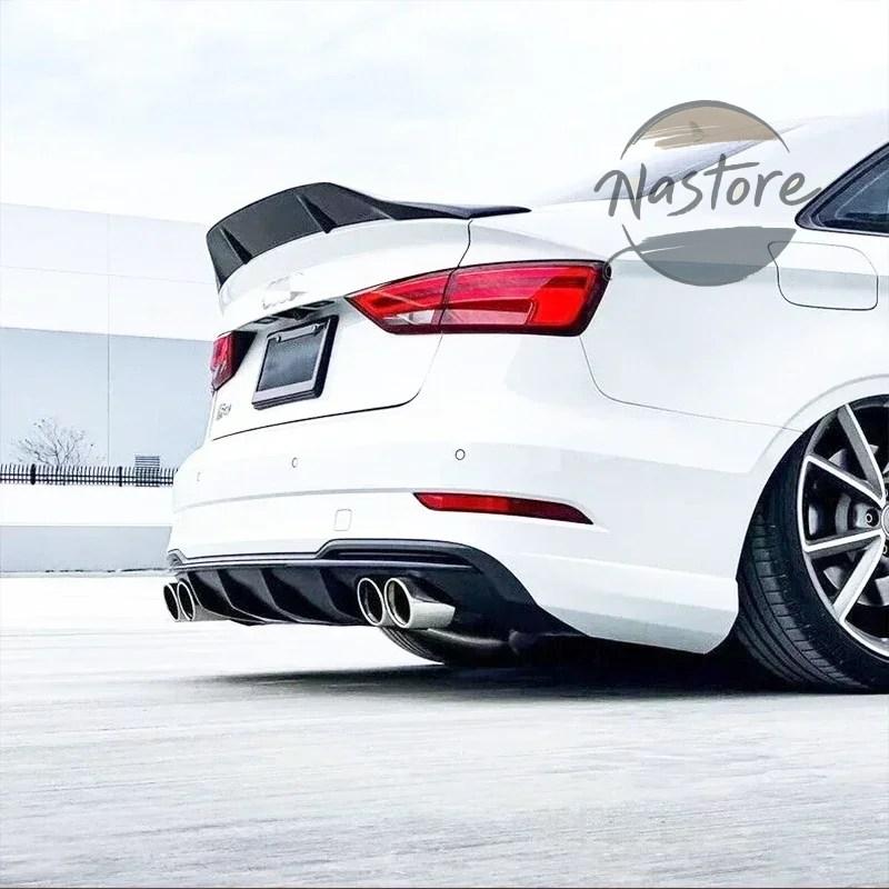 並行輸入品 アウディ audi r4 スポイラー リア キット スタイル トランク テールウィング a3 s3 rs3 8v セダン 2016-2020 カスタムパーツ 部品 アクセサリーの画像