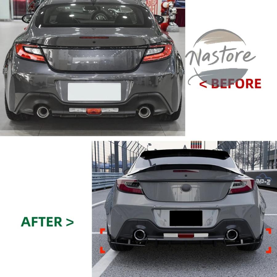 並行輸入品 トヨタ toyota リア 部品 カスタムパーツ アクセサリー gr86 スバル SUBARU subaru brz 2022+ バンパーリップディフューザー スポイラー_3