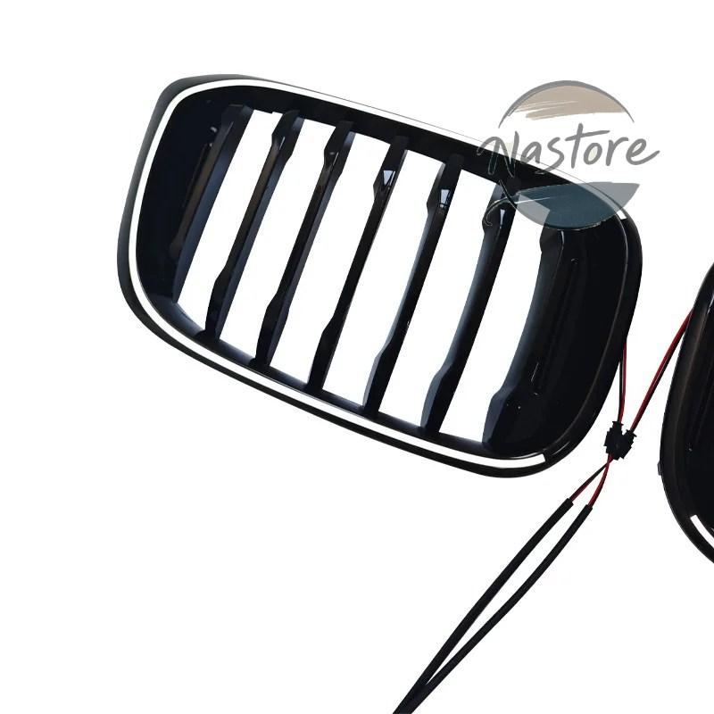 並行輸入品 BMW フロント 部品 カスタムパーツ アクセサリー x3 x4 g01 g02 2017-21 カーレーシンググリル ledライトの画像