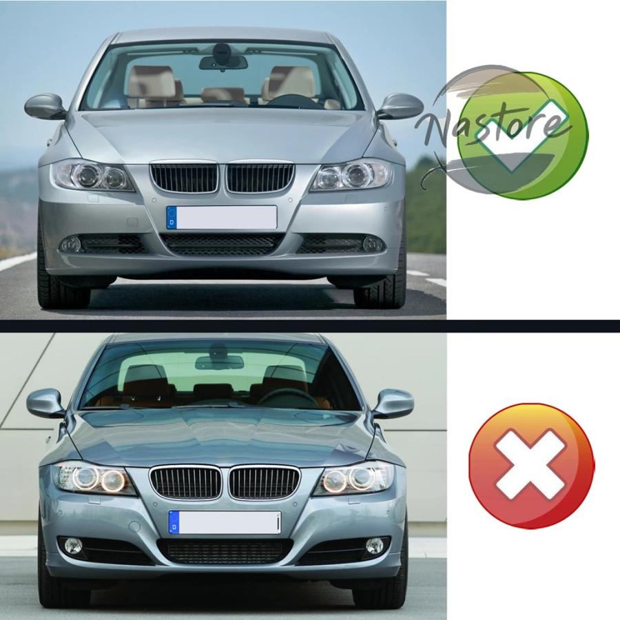 並行輸入品 BMW フロント 部品 カスタムパーツ アクセサリー 2005-08 e90 e91 323i 328i 335i キドニーグリル mカラー グロスブラック_2