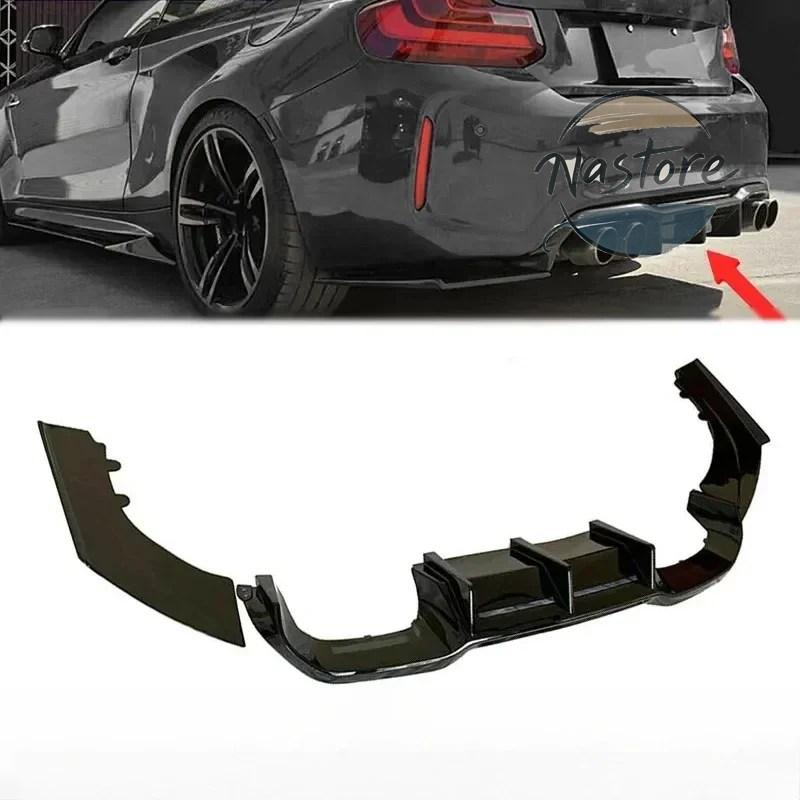 並行輸入品 BMW 外装 リア 部品 カスタムパーツ アクセサリー m2 f87 m2c 2016-22 バンパーリップディフューザースポイの画像