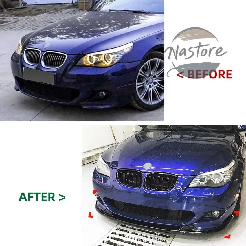 並行輸入品 e60 カバー フロント キット 2005〜2010年式 e61 5シリーズ 525i 530i 540i 550i mスポーツ バンパー カスタムパーツ 部品 アクセサリー_3