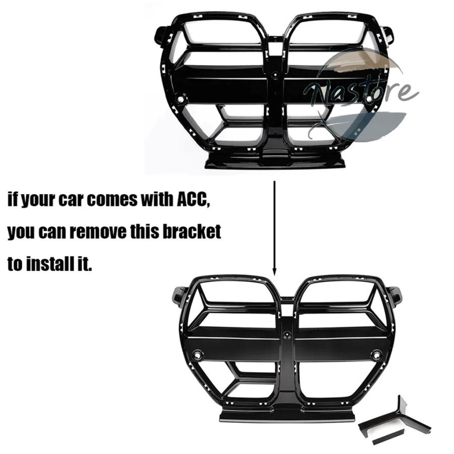 並行輸入品 BMW フロント 部品 カスタムパーツ アクセサリー バンパーグリル cslスタイル g80 g81 m3 g82 g83 m4 2021-2024 フードレーシンググリル acc_6