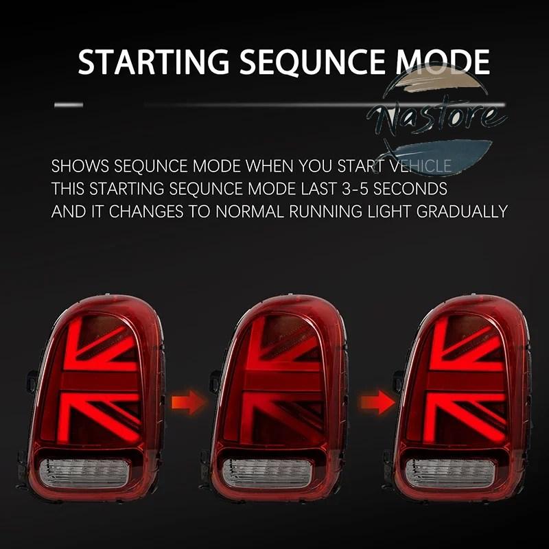 並行輸入品 mini リア ブレーキ 部品 カスタムパーツ アクセサリー BMW cooper countryman f60 2017-2022 ペアledテールライトの画像