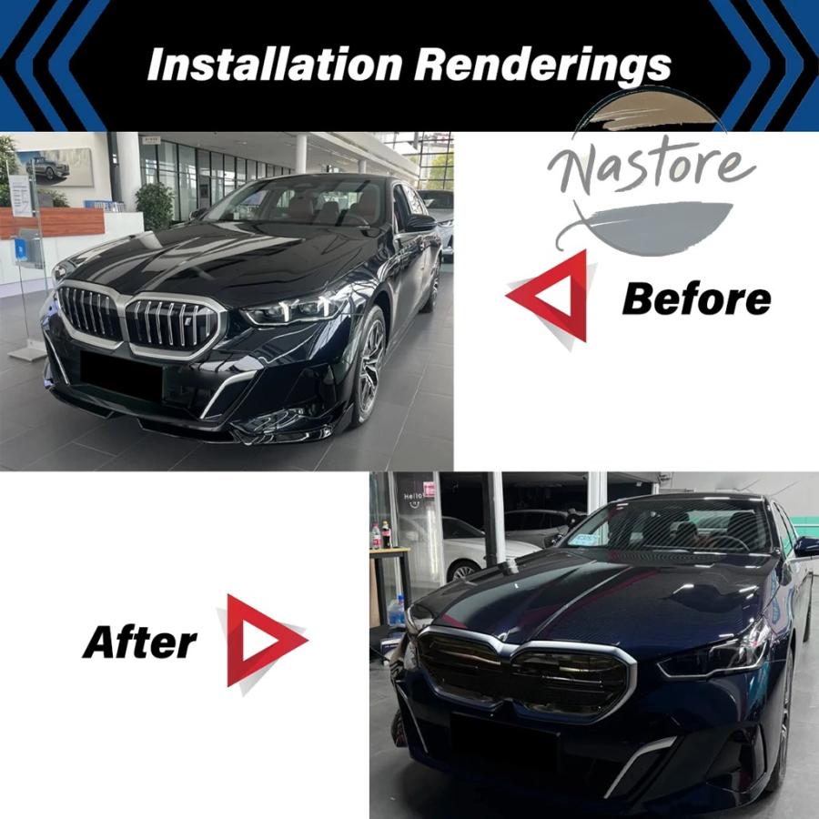 並行輸入品 BMW カバー フロント キット 部品 カスタムパーツ アクセサリー 5シリーズ エレクトリック i5 m60 スタイル 2023 2024 バンパー レーシングモデル