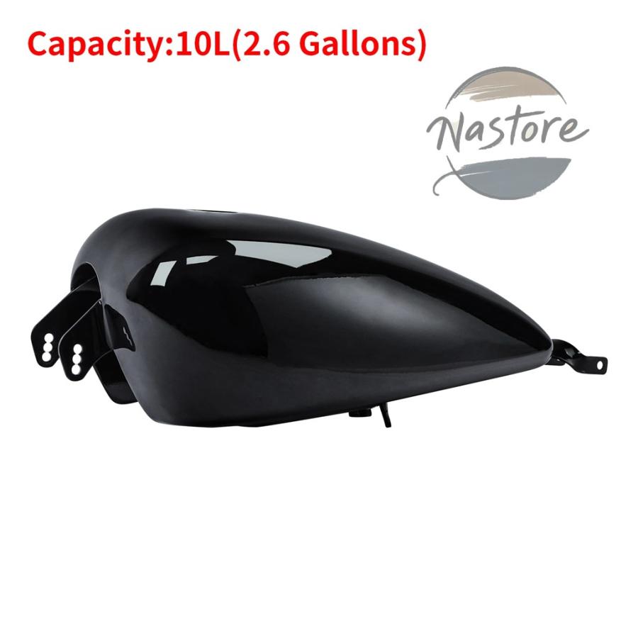並行輸入品 バイク 部品 カスタムパーツ アクセサリー 2.6ガロン 10l ガス燃料タンク キャブレター ハーレー スポーツスター アイアン xl1200 2004-2006の画像