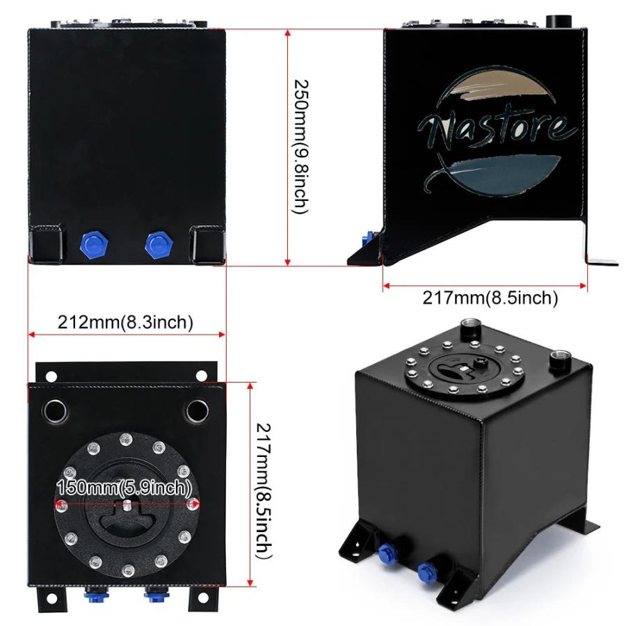 並行輸入品 2.5ガロン 10l レースドリフト燃料タンク 燃料サージタンク