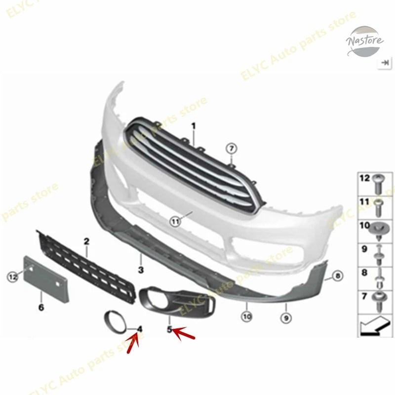 並行輸入品 BMW用バンパーフレーム BMW ランプカバー 電気メッキフレーム ミニカントリーマンF60 2015 2016 2017_1