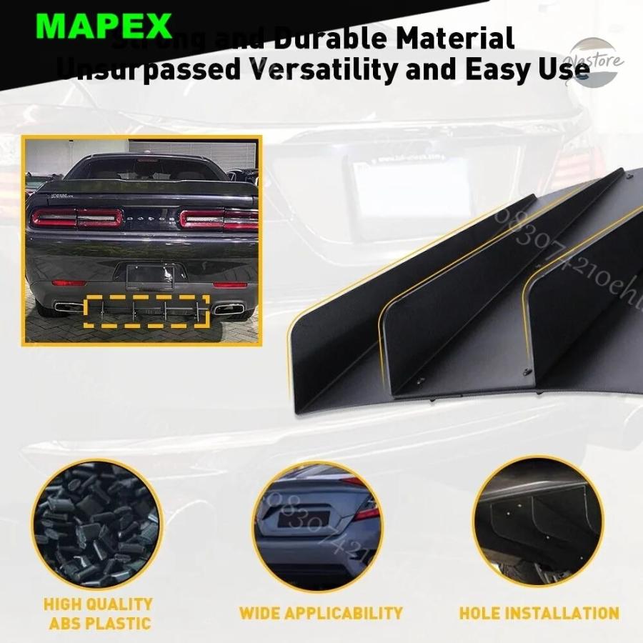 並行輸入品 スバル WRX STI リアディフューザー 4 フィンバンパースプリッターあごスポイラー下唇_4
