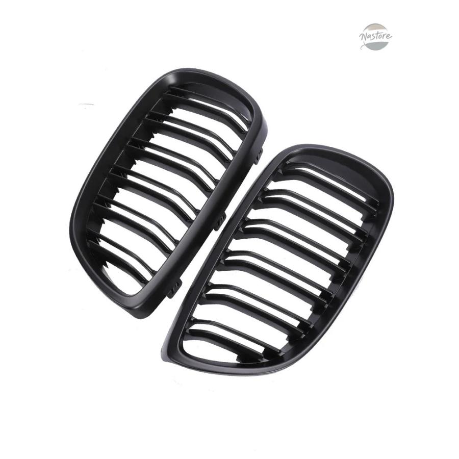 並行輸入品 フロントバンパーキドニークロームグリルレーシングメッシュレーシンググロスブラックグリルカバー BMW 3 シリーズ E92 E93 2005-2009 325I 3_7