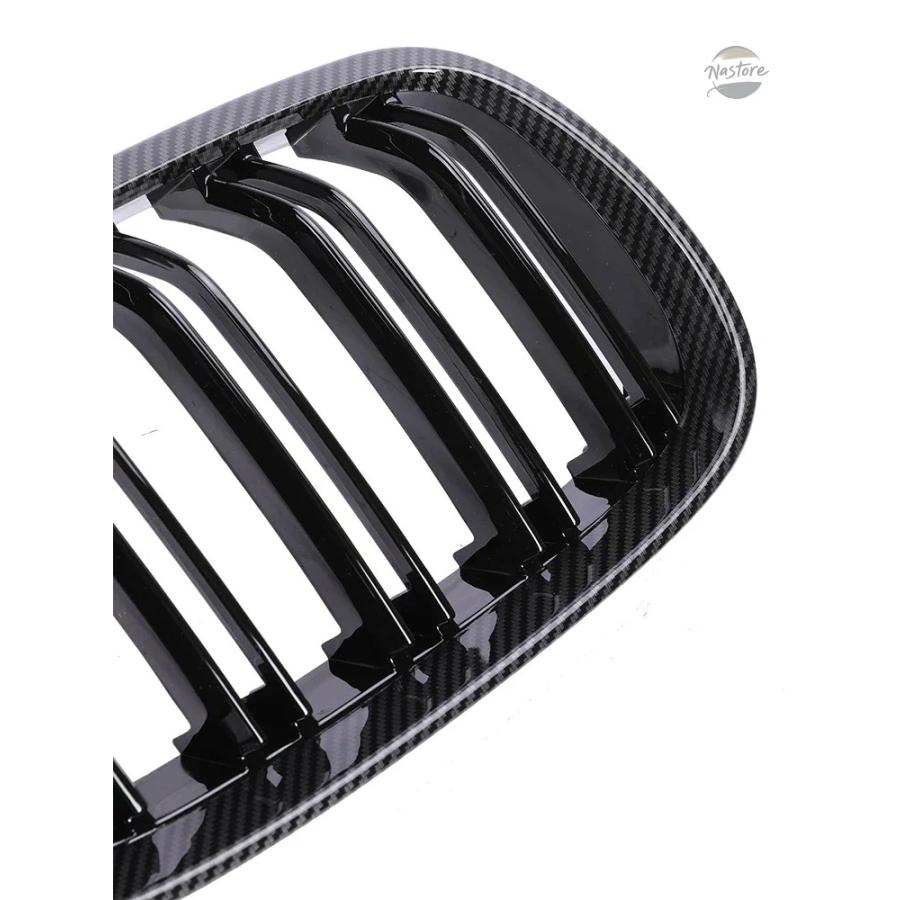 並行輸入品 フロントバンパーキドニークロームグリルレーシングメッシュレーシンググロスブラックグリルカバー BMW 3 シリーズ E92 E93 2005-2009 325I 3_8