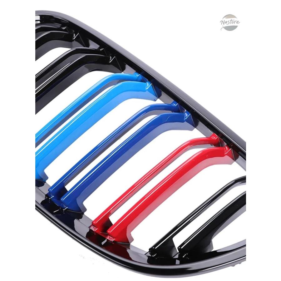 並行輸入品 フロントバンパーキドニークロームグリルレーシングメッシュレーシンググロスブラックグリルカバー BMW 3 シリーズ E92 E93 2005-2009 325I 3_9
