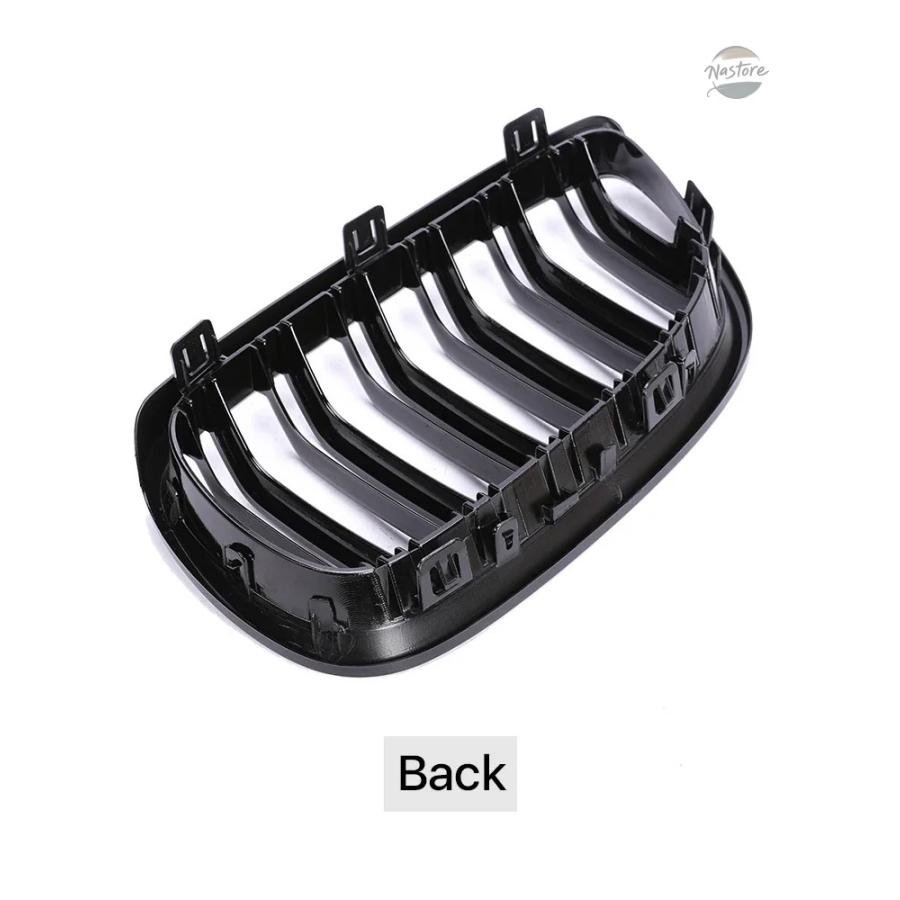 並行輸入品 フロントバンパーキドニークロームグリルレーシングメッシュレーシンググロスブラックグリルカバー BMW 3 シリーズ E92 E93 2005-2009 325I 3_11