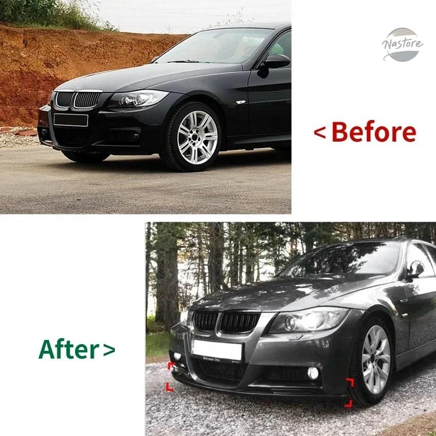 並行輸入品 フロントバンパーリップスプリッター カーパーツ カーアクセサリー ボディキット BMW 3シリーズ E90 E91 M-TECH 2005-2008 セダン4ドア 320I_7