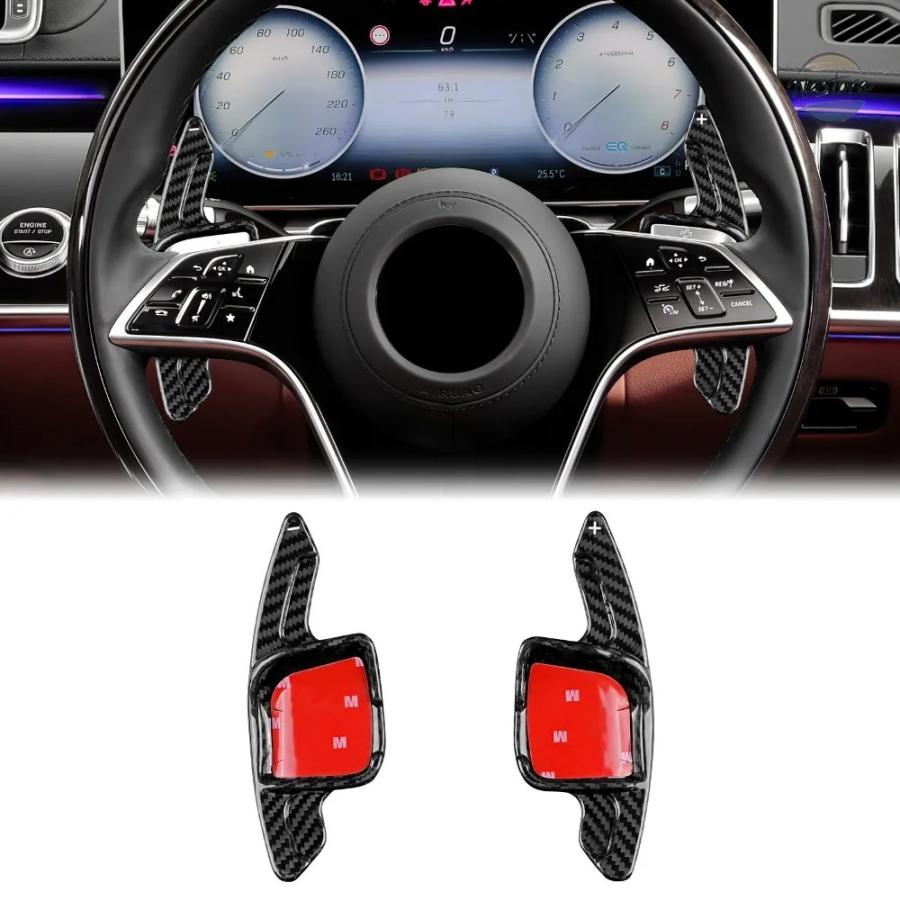 並行輸入品 カーボンステアリングホイールパドルシフトメルセデス
