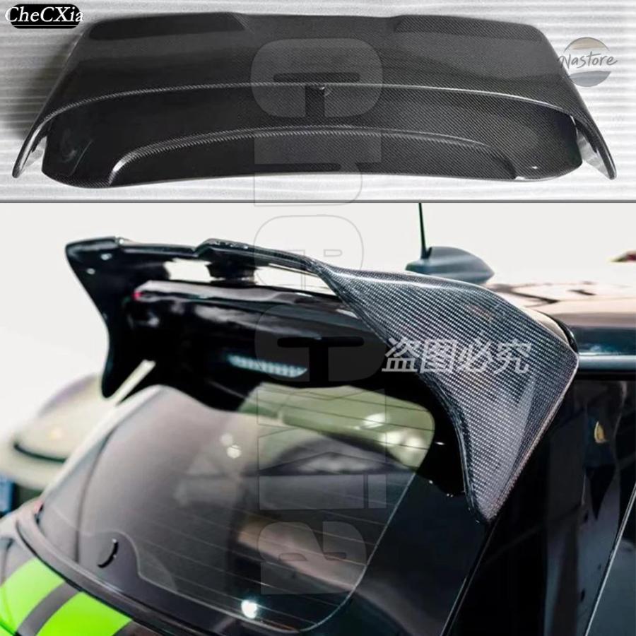 並行輸入品 FOR MINI COOPER F56 2 DOORS AG STYLE SPOILER HIGH QUALITY CARBON FIBER MATERIAL 2014-2022 REAR ROOF WING SPOILER_9