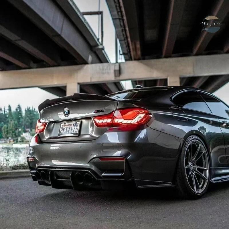 並行輸入品 BMW M4 F82クーペPSMスタイルカーボンスポイラー車リアブーツリップ翼2014 +_5