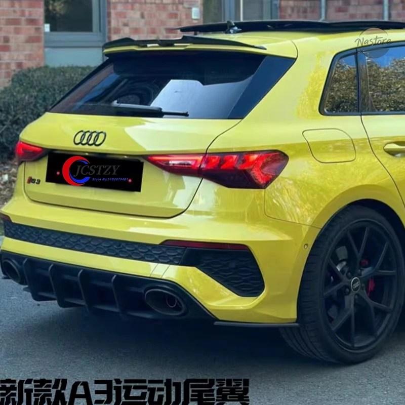 並行輸入品 アウディ A3 Sライン S3 RS3 8Y 5ドア スポーツバック 2020-2024 MAXTONスタイル リアルーフスポイラー スプリッター リアトランクキャップ_6