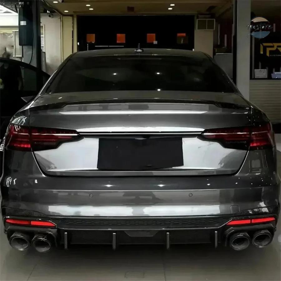 並行輸入品 リアトランクスポイラールーフリップテールウイングアウディ A4 S4 B9 9.5 TDI TFSI 2017-23 ボディキットチューニング_3