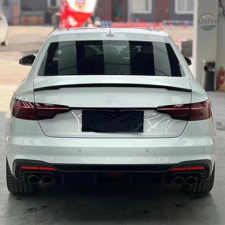 並行輸入品 リアトランクスポイラールーフリップテールウイングアウディ A4 S4 B9 9.5 TDI TFSI 2017-23 ボディキットチューニング_5