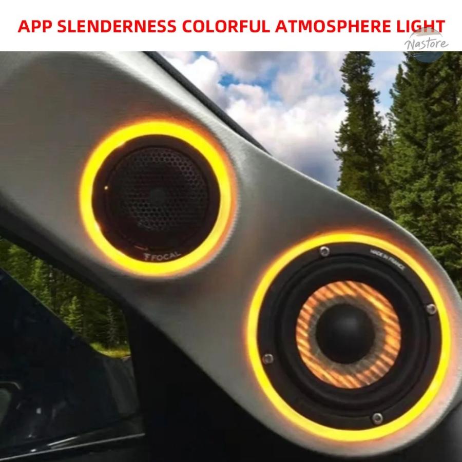 並行輸入品 自動車用高音流れるライト LED スピーカー周囲光 A ピラー