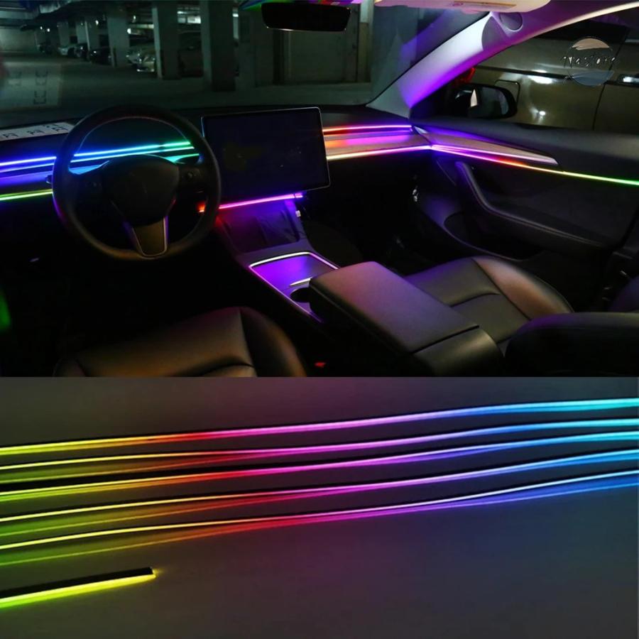 並行輸入品 キット 6/18/22 in 1 ledアクリル車内アンビエントライト rgb 64_10