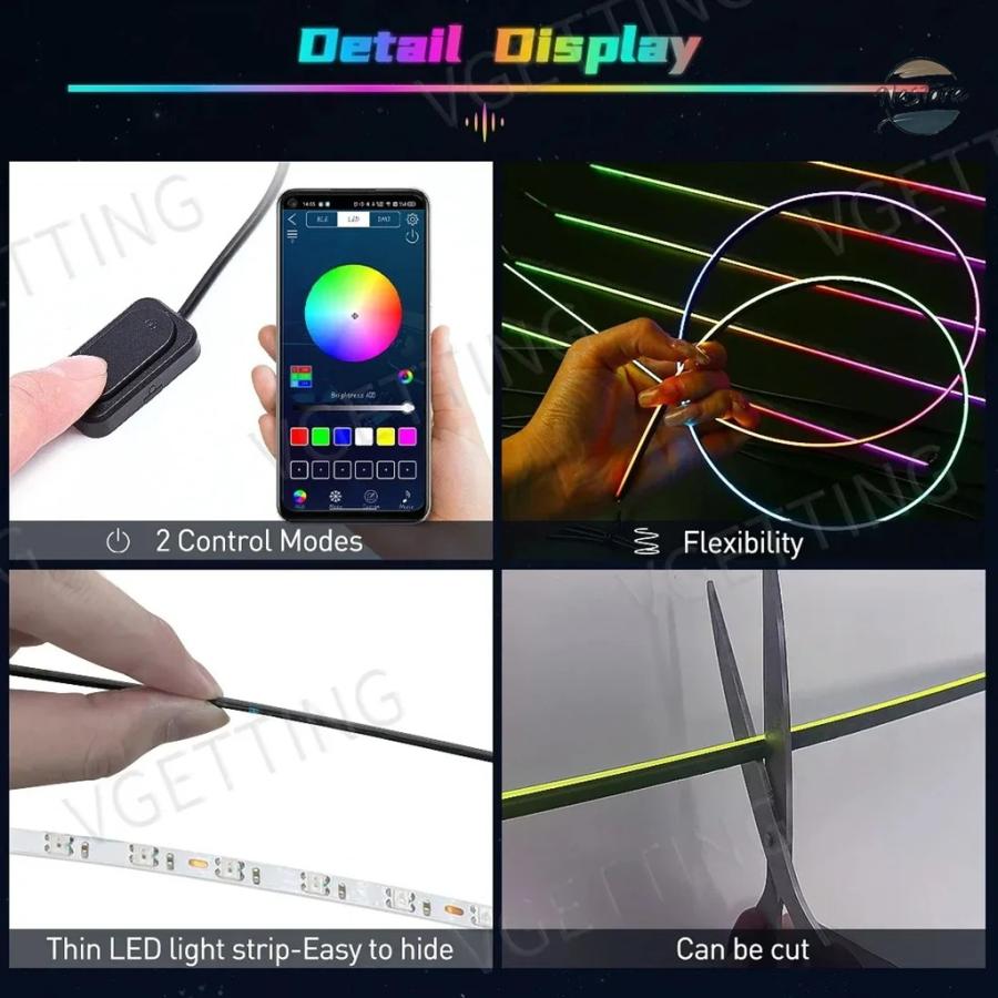 並行輸入品 キット 6/18/22 in 1 ledアクリル車内アンビエントライト rgb 64_14